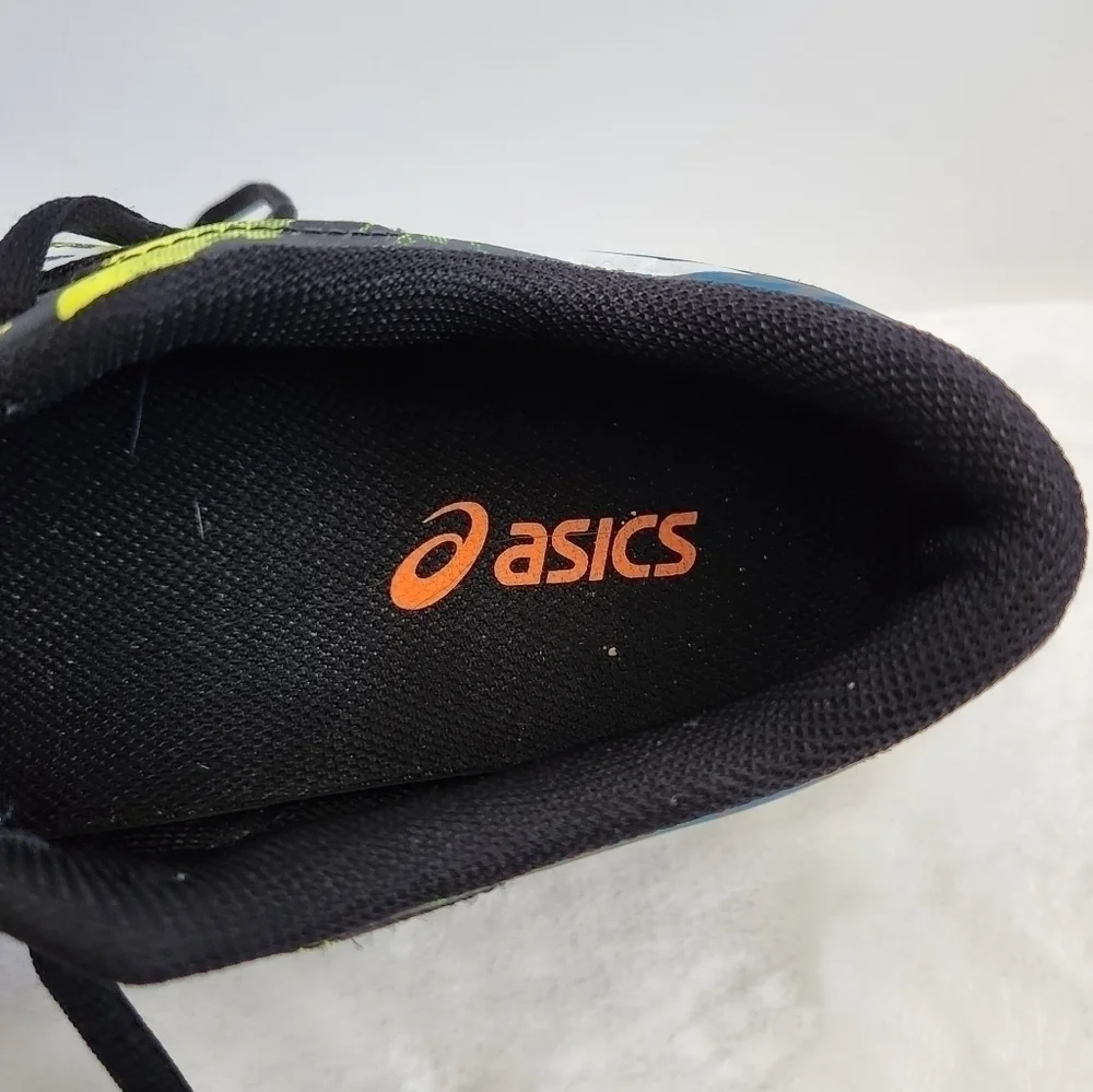 ASICS 33-OGA Leather Lace Up Black Orange Athletic Shoes Unisex Mens 6 Womens 8